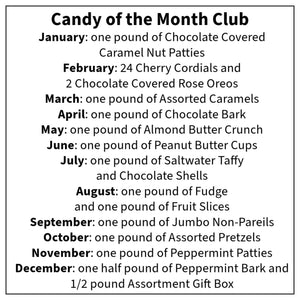 Candy of the Month Line Up Tucks Candy Factory