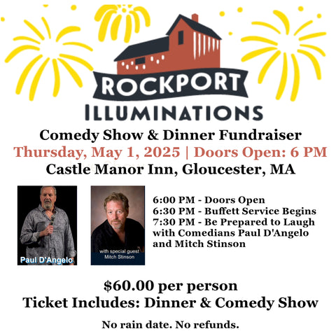 Rockport Fireworks Comedy Show and Dinner Fundraiser